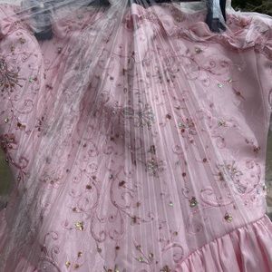 Mary’s Formal Fifteen Birthday Dress Size 8 Color Pink with Sequins